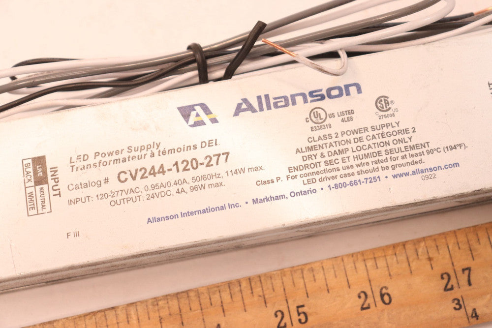 Allanson LED Power Supply 50/60Hz 24VDC CV244-120-277