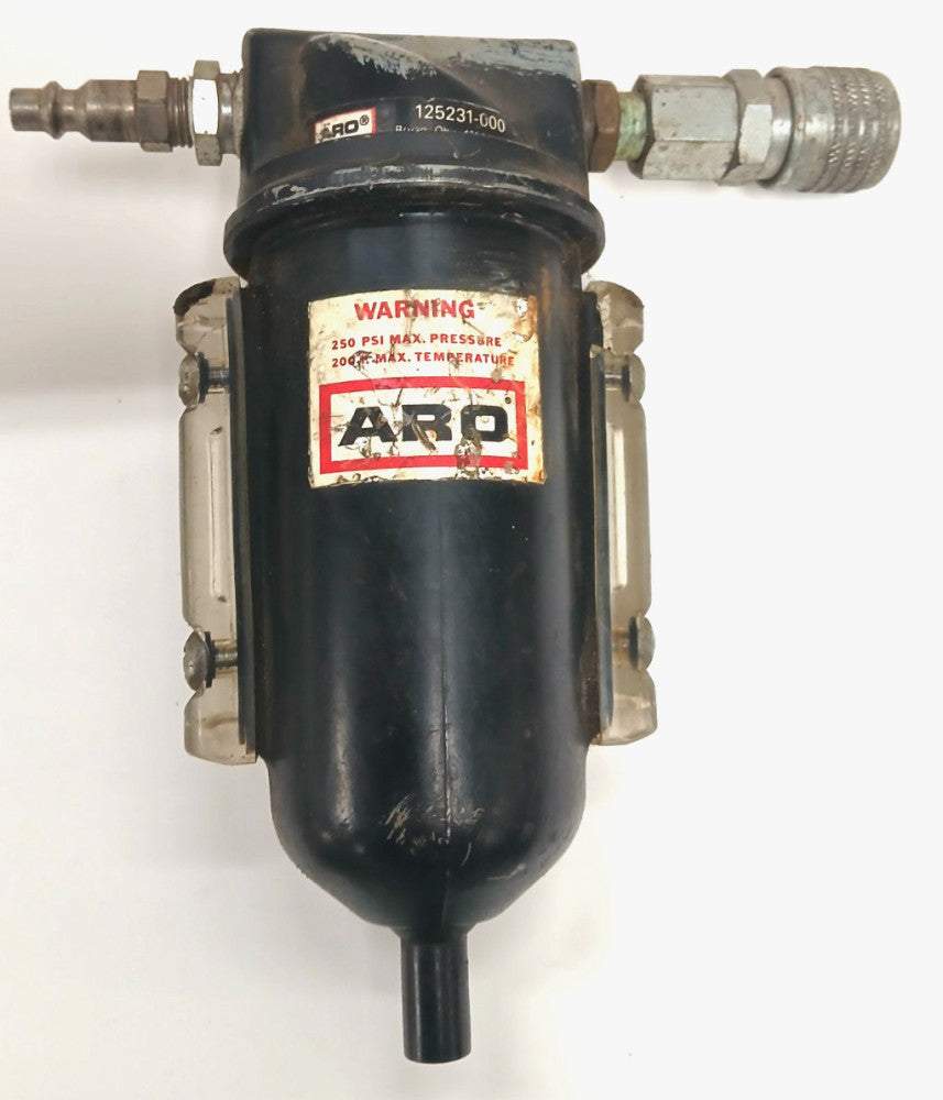 ARO FLUID POWER LUBRICATOR PNEUMATIC FILTER 12523000 3/8" NPT 250 PSI 200 DEG F