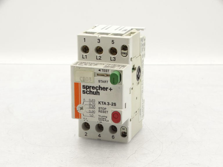 SPRECHER & SCHUH KTA3-25-1.0A Motor Starter - Used