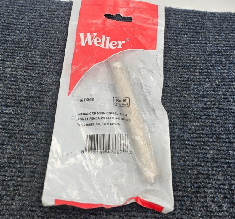 (QTY 5) Weller MTG40 5/8” Chisel Tip Soldering Iron Fits PS175