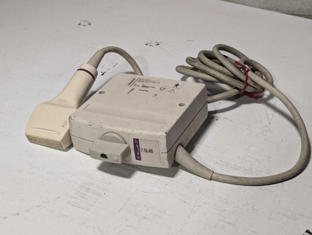 Siemens 7.5L40, 5260281-L0850 ultrasound transducer with probe as shown