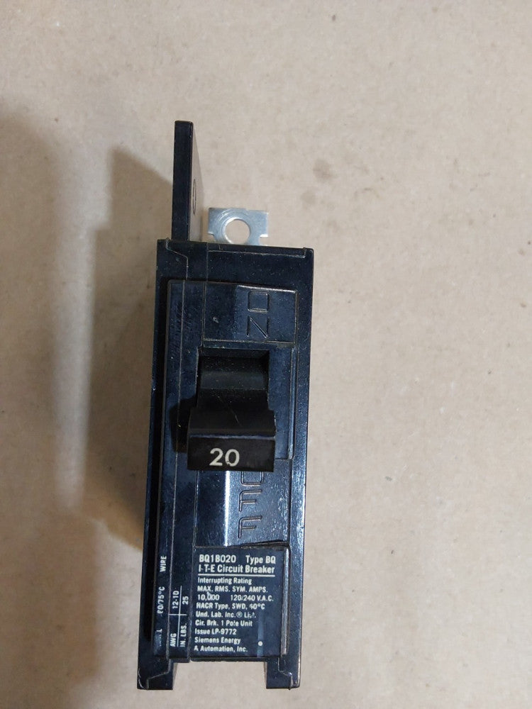 ITE BQ1-B020 CIRCUIT BREAKER 20 A TYPE BQ BQ1B020