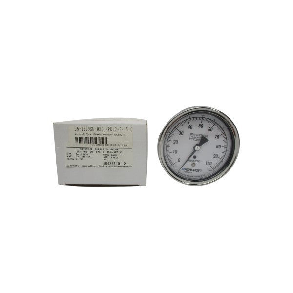 ASHCROFT 35-1009SW-02B-XPRUC-3-15 C 3-15PSI 3-1/2" NSMP