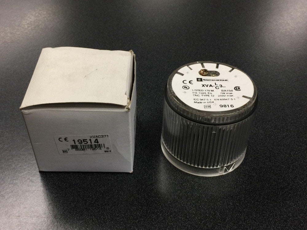 TELEMECANIQUE XVAC371 STACK LIGHT STEADY CLEAR LENS NO LAMP
