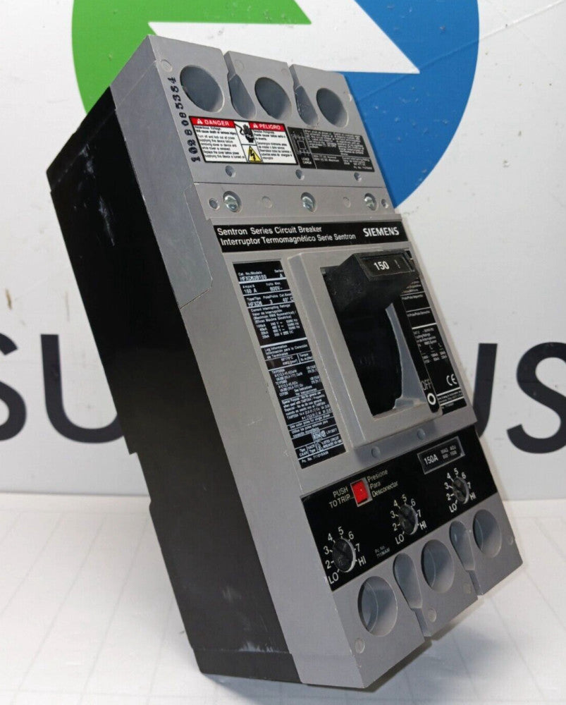 New Siemens 150 Amp Circuit Breaker 600 VAC / 500 VDC 3 Pole HFXD63B150