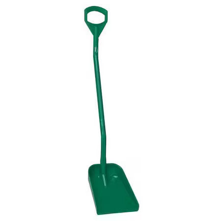 Remco 56112 Ergonomic Square Point Shovel, Polypropylene Blade, 50 In L, Green