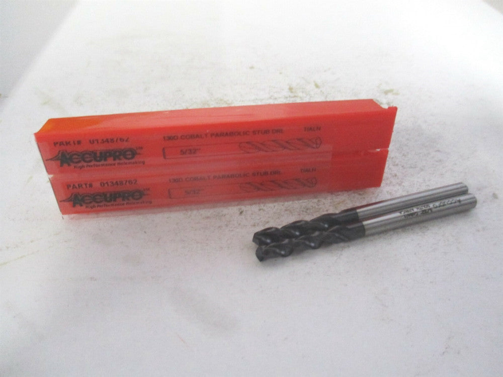 (1630397A-AC) 5/32" 130° Parabolic Flute Cobalt Screw Machine Drill Bit - Qty 2