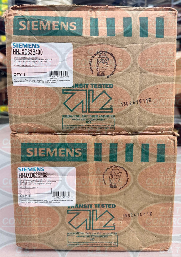 Siemens HHJXD63B400 3P 400A 100KAIC @ 480V Circuit Breaker New In Box USA Stock