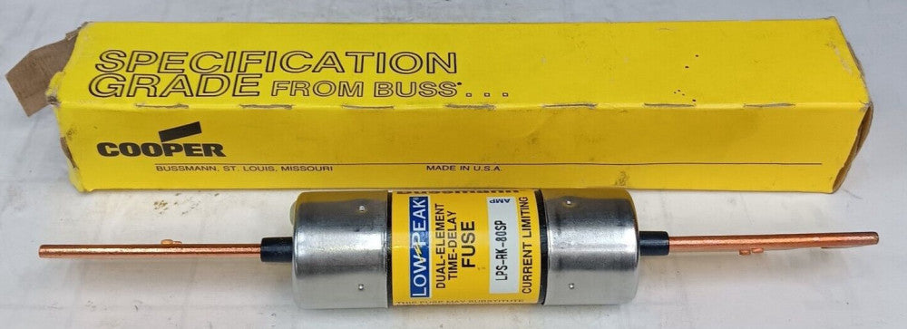 NEW COOPER BUSSMAN 80 AMP FUSE CLASS RK1 600 VAC LPS-RK-80SP