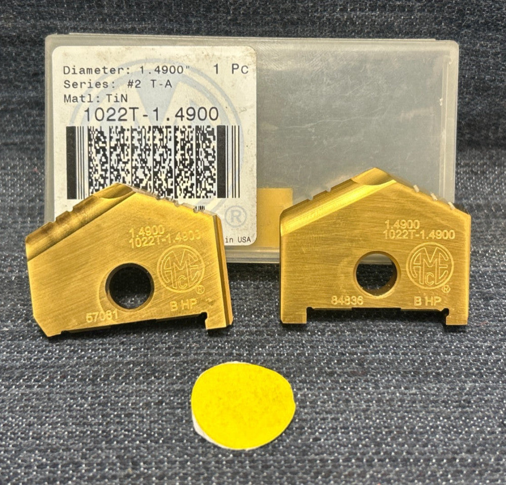 ALLIED MACHINE DRILL INSERT 1022T-1.4900 DIAMETER 1.4900" LOT OF 2