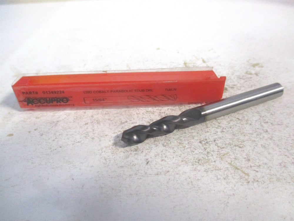 (1630595A-AC) 15/64" 130° Parabolic Flute Cobalt Screw Machine Drill Bit