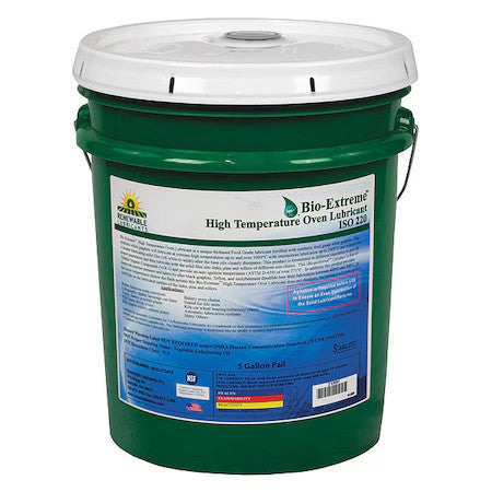 Renewable Lubricants 81884 Oven Lubricant, 5 Gal, Pail, Vegetable Oil, White