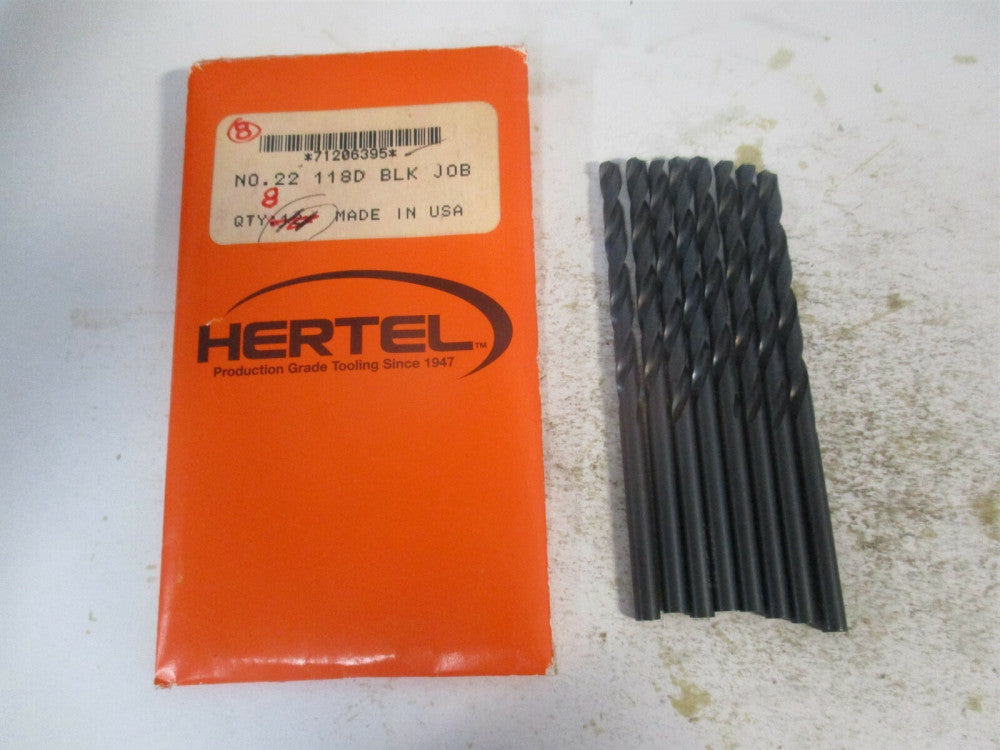 (71206395) #22 2" x 3-1/8" OAL 118° High Speed Steel Jobber Drill - Pack of 8