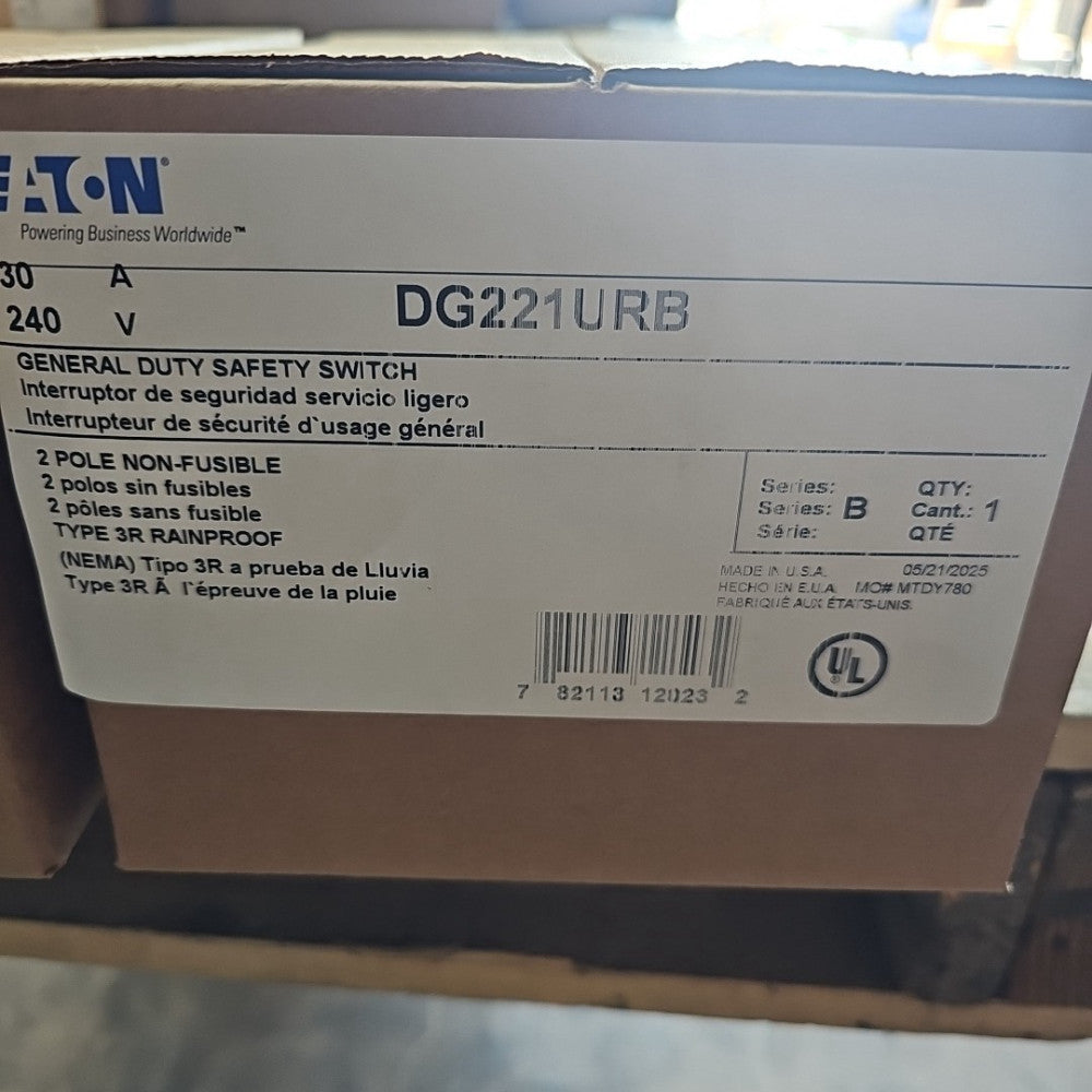 Eaton 30A 240V Heavy Duty Non-Fusible Safety Switch (DG221URB)