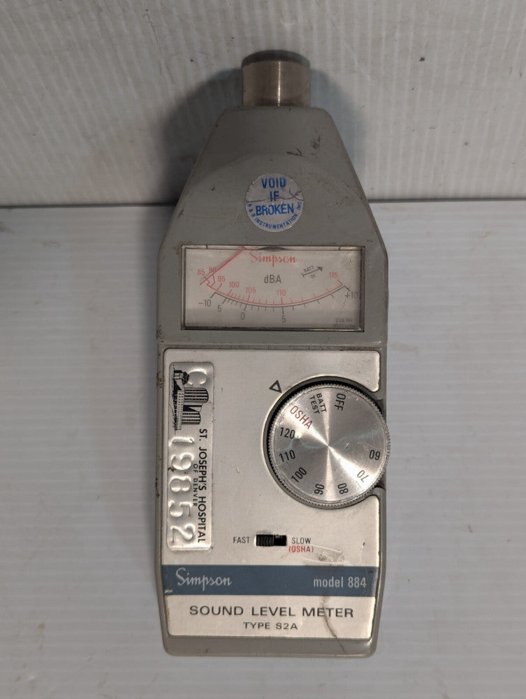 Simpson Model 884 Type S2A Sound Level Meter
