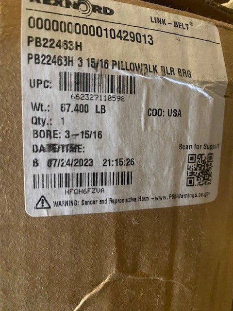 REXNORD PB22463H PILLOW BLOCK SPHERICAL ROLLER BEARING