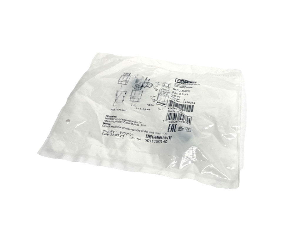 Phoenix Contact SACC-M 8FS-3QO-0,5-VA Connector M8 Female 3-Pin 1426314