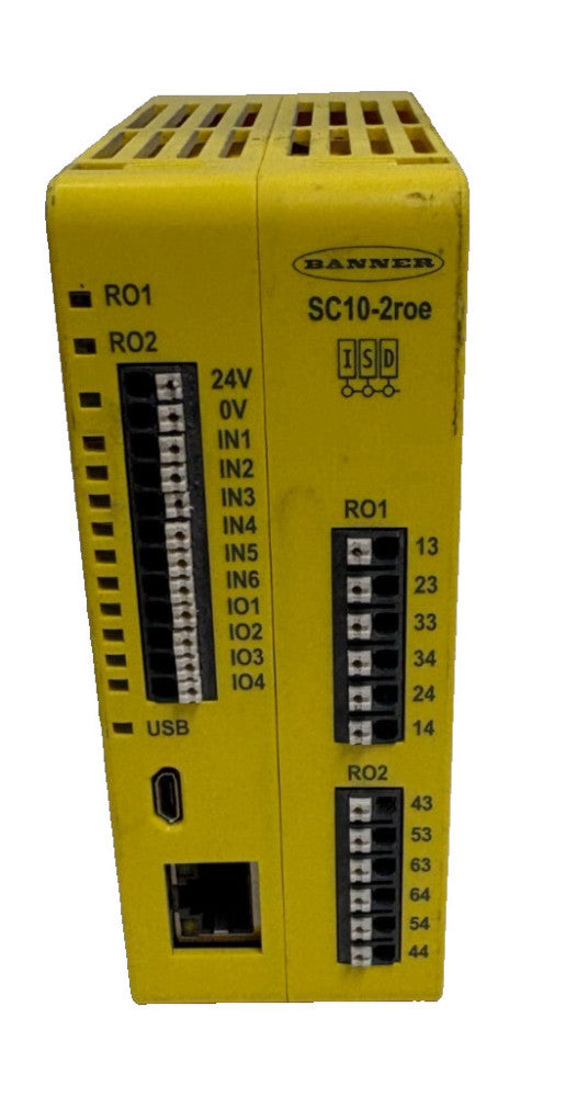 BANNER SC10 SERIES SAFETY CONTROLLER/RELAY HYBIRD, 10 DIGITAL INPUTS, 6A
