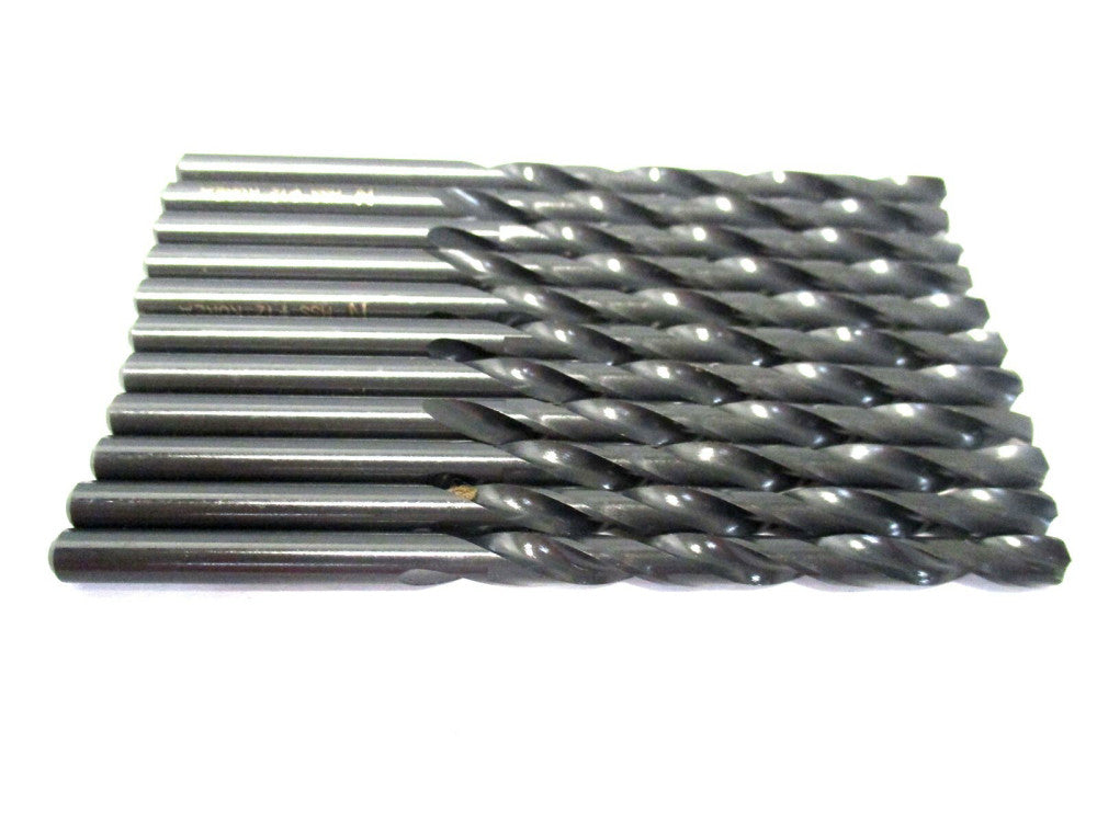 NEW #12 3/16 x 2-5/16 x 3-1/2 2-Flute HSS Spiral Flute Jobber Drill - 11 QTY
