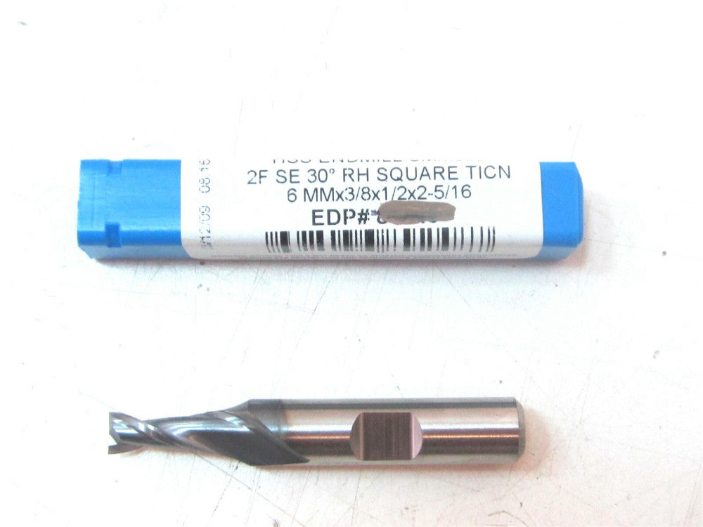 Niagara (N89248) 6mm 2F HSS Square End Mill TICN 6mm x 3/8 x 1/2 x 2-5/16