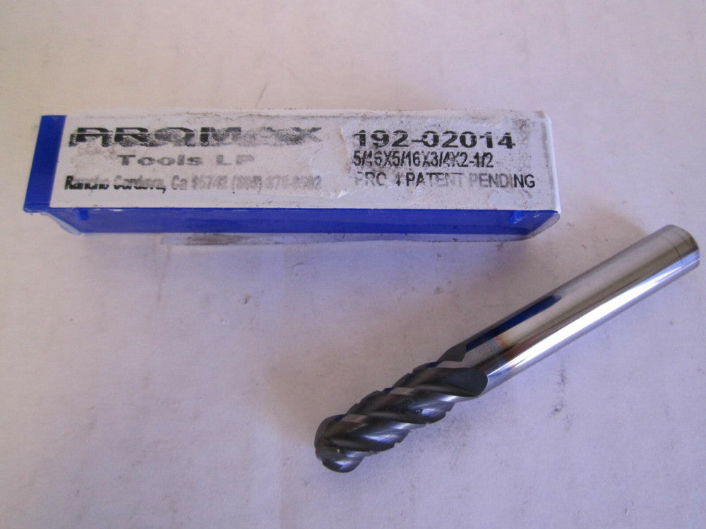 ProMax (192-02014) 5/16 x 5/16 x 3/4 x 2-1/2" Carbide Ball End 4-Flute Endmill