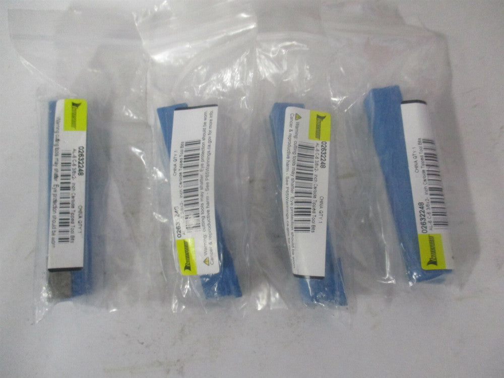 (383-0136) 3/8 x 3/8″ C6 Square Shoulder Turning Single Point Tool Bit - Qty 4