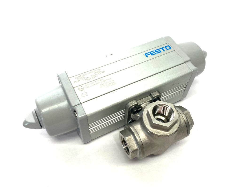 Festo DAPS-0030-090-RS4-F04 Quarter Turn Actuator 533434 w/ 1692212 Ball Valve