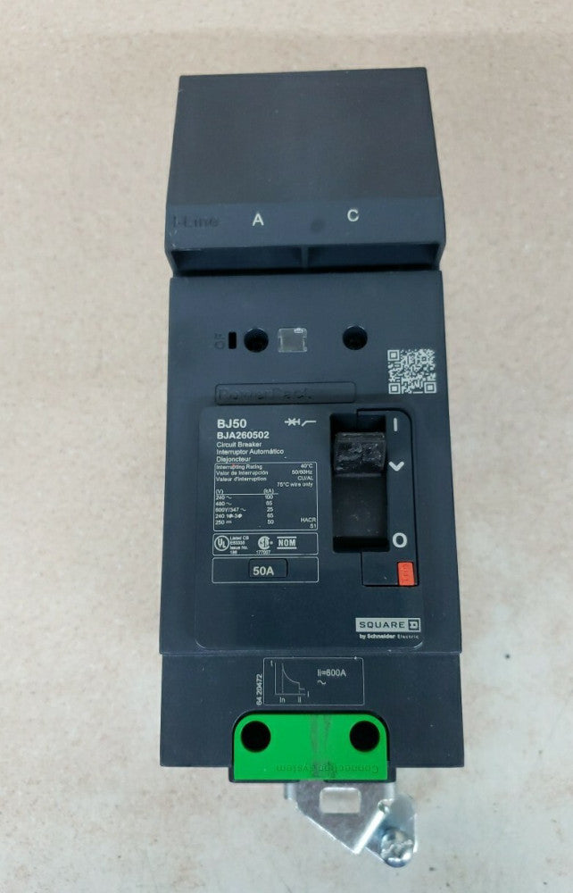1) NEW TAKE OUT SCHNEIDER SQUARE D ELECTRIC BJA260502/ BJA260502 BREAKER