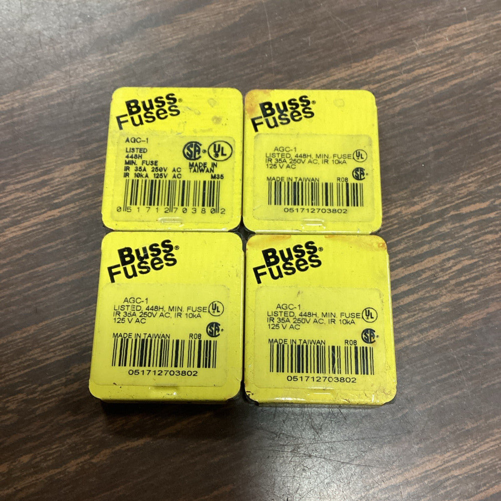 Buss AGC-1 250V Fuses, Pack of 16