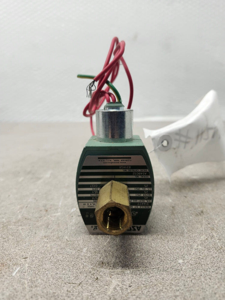 USED ASCO SOLENOID VALVE 25/45PSI 1/4" 10.1W 8314G8