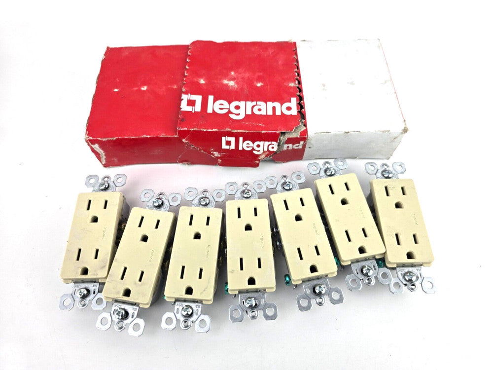 8 Pack Legrand 885TRI Ivory Tamper Resistant Receptacle Outlets 15A 125V