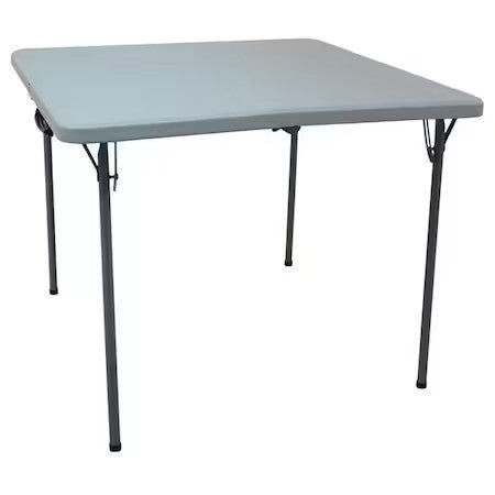 Zoro Select 13V433 Square Folding Table, 36" W, 36" L, 28" H, Blow Molded