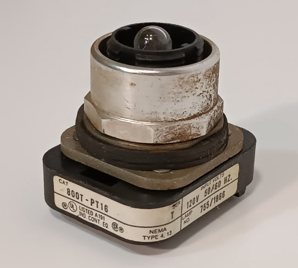 Allen-Bradley 800T-PT16 Ser T pilot light lamp module, #755-1866, 120V, 50/60Hz