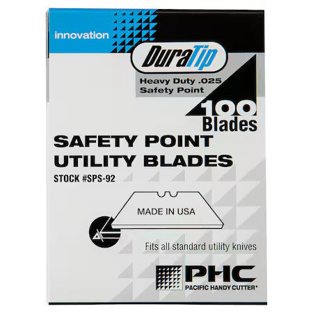 Pacific Handy Cutter Sps92 Utility Blade,2-3/8" L,1/32" W,Pk100
