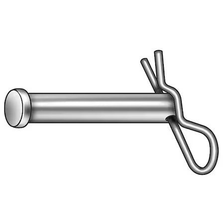 Zoro Select Wwg-Clpsbps-049 Clevis Pin, Std, 18-8, 0.250X3/4L, Pk5