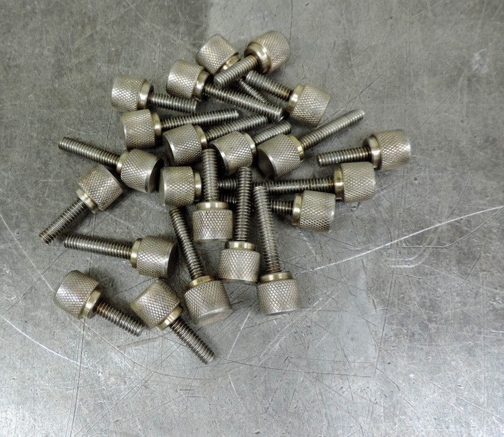 Knurled Set Knob 1/4" Threaded Shaft Lot of Twenty Two (22)