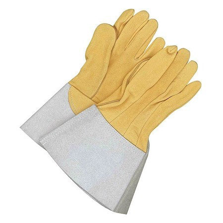 Bdg 64-1-1741-12 Gander Brand Welding Gloves, Gauntlet Cuff, Straight Thumb,