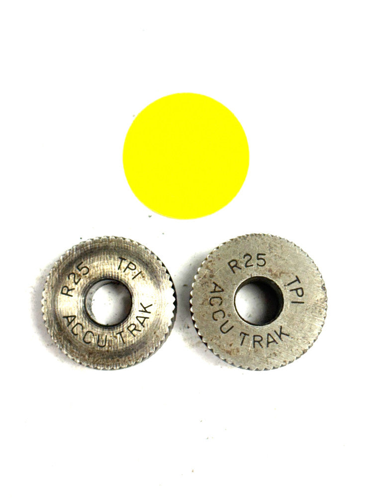 ACCU TRAK TOOL #R25 BEVELED KNURLING WHEEL LOT OF 2