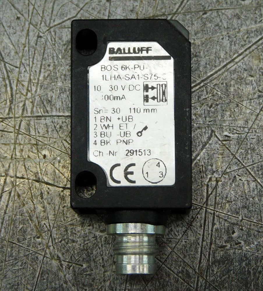 Balluff BOS 6K-PU-1LHA-SA1-S75-C Photoelectric Diffuse Laser Sensor 30V DC