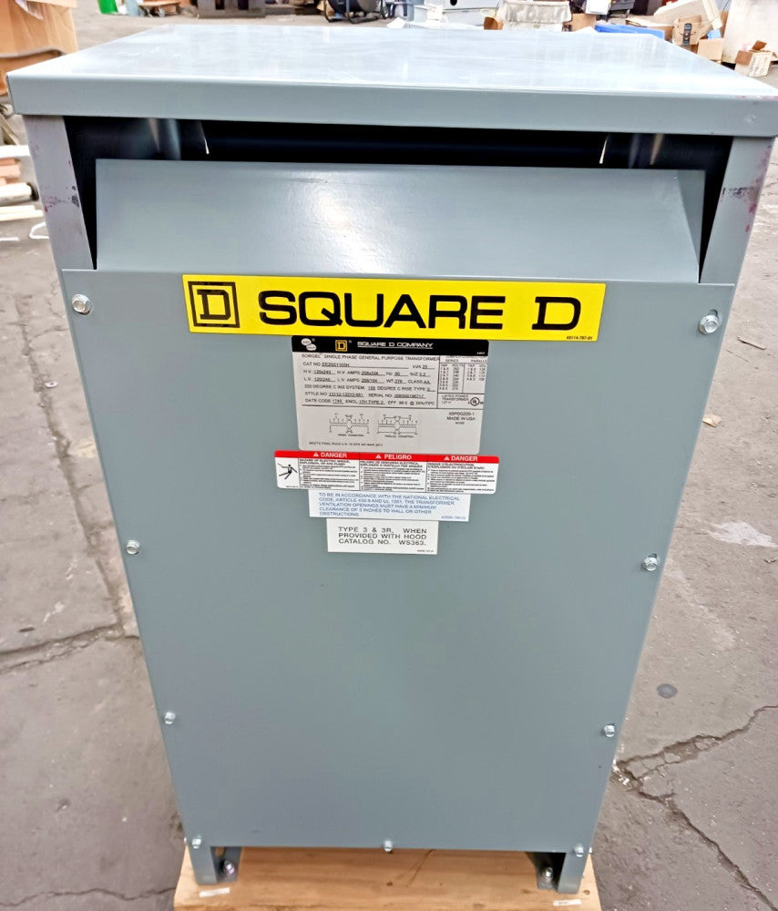 New Square D EE25S1105H 25 KVa 1 Phase Transformer 120/240 HV 120 x 240 LV