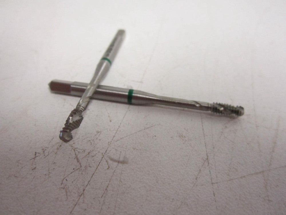 4-40 UNC HSSE 2B Green Band Modified Bottoming Chamfer Carbon Steel Tap - Qty 2