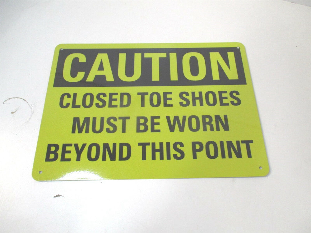 Lyle (U4-1133-RA_14X10) 10" x 14" Closed Toe Shoes Must Be Worn Safety Sign