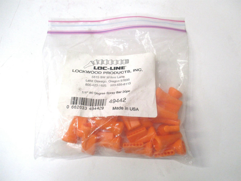 Loc-line (49442) 1/4" Orange Spray Bar Nozzle - Pack of 19