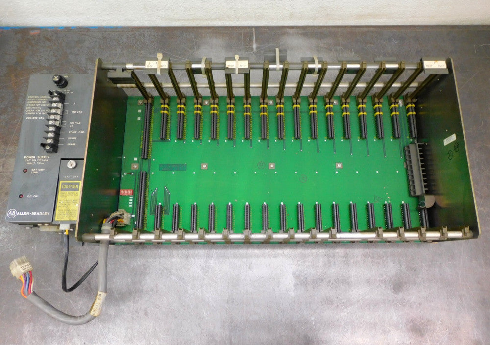 Allen Bradley 1771 AD PLC I/O Chassis Assembly 16 Slot w/ Power Supply 1771-PA