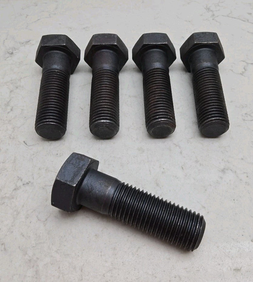 5 Pack 1-1/2"-6 x 5" Hex Head Cap Screw Grade 8 BD Bolts Black Oxide Partial Thr