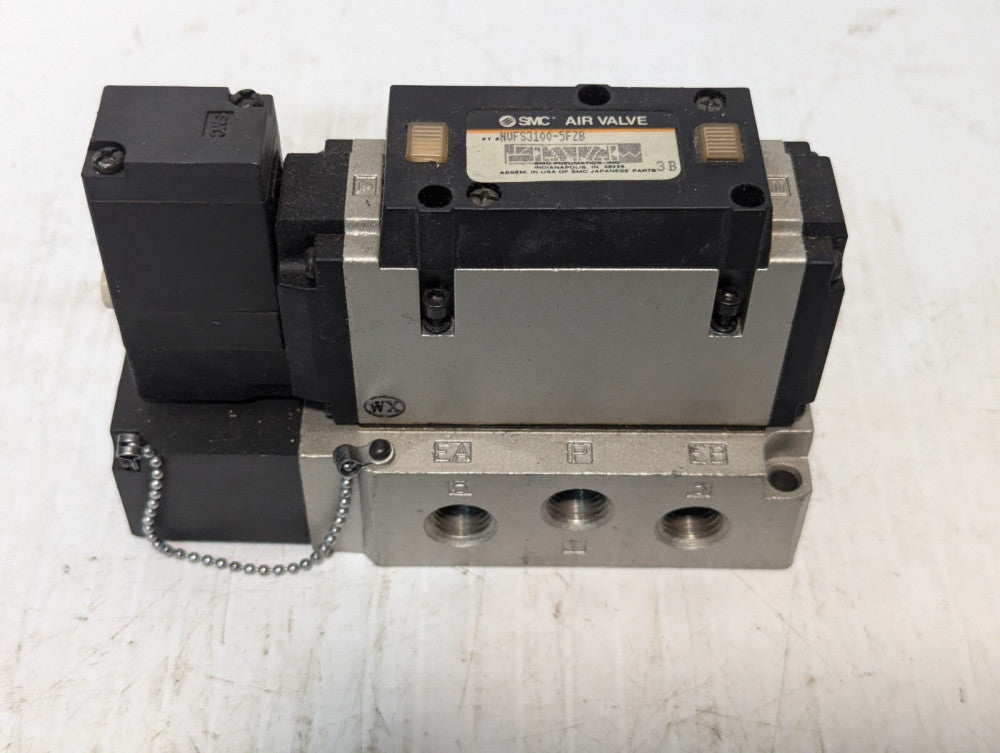 SMC NVFS3100-5FZB Pneumatic Solenoid Valve, 21-26vdc, 0.1 ~ 1 MPa