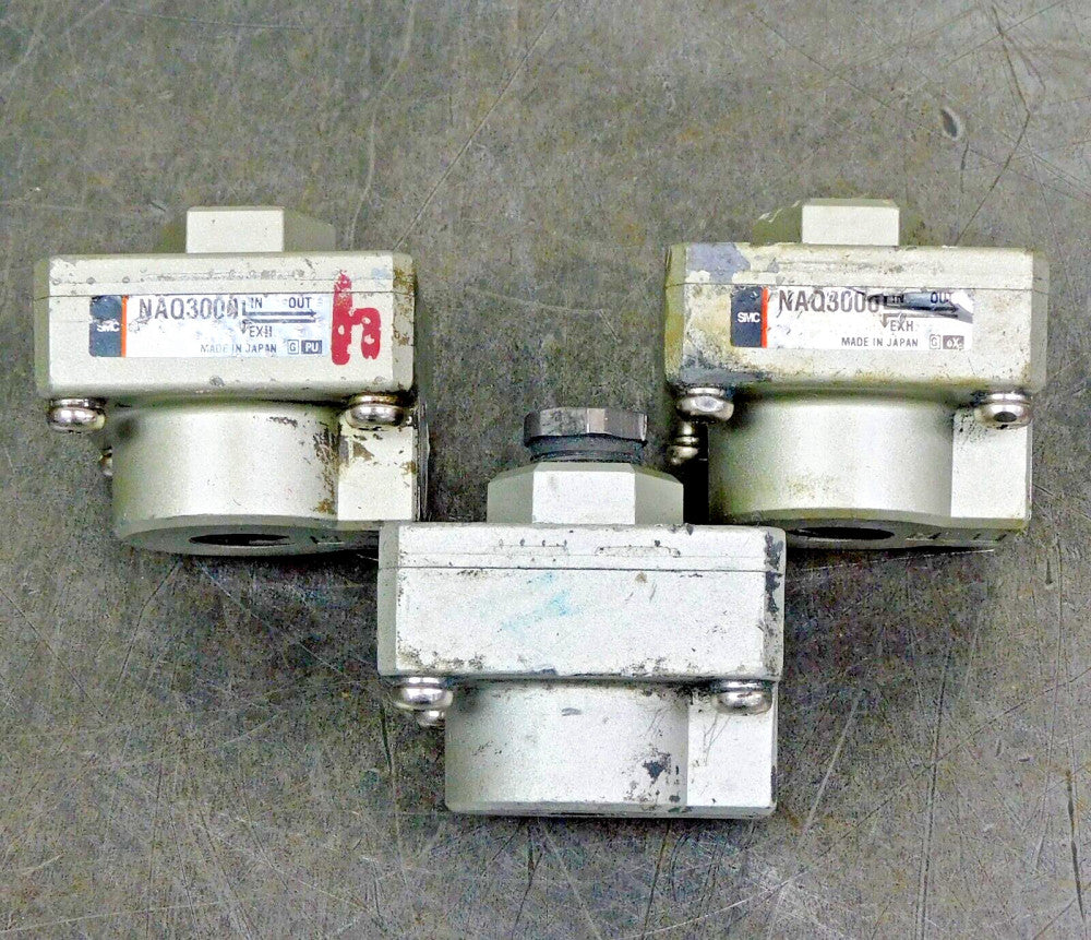 SMC NAQ3000-N02 Quick Exhaust Valve 1/4 in. NPT Lot of Three (3)
