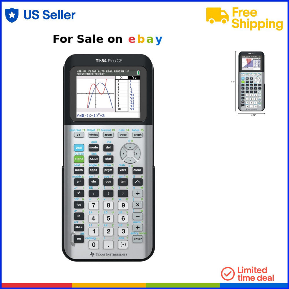Graphing Calculator Color LCD Backlit Rechargeable for Math Science