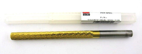IMCO (602977-BUR-004-TIN) 3/8" x 6" Solid Carbide TiN Cylinder Bur New