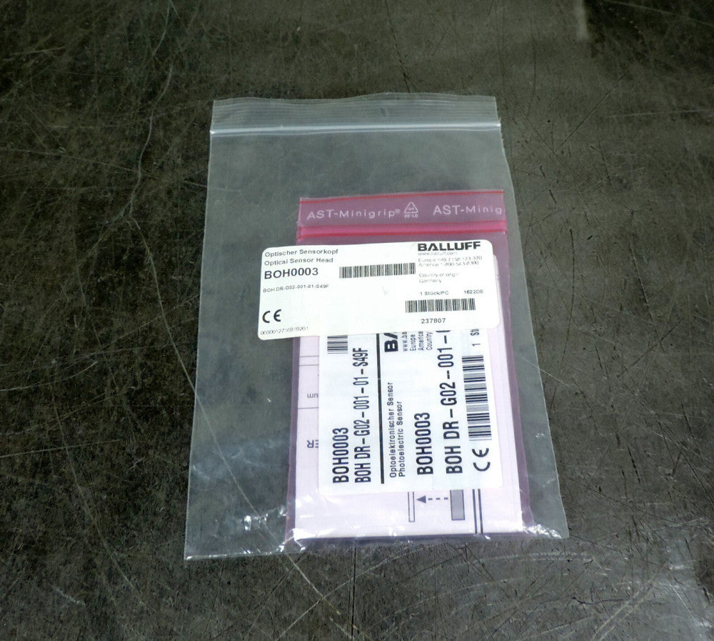 Balluff BOH003 Photoelectric Sensor BOH DR-G02-001-01-S49F